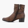 Ankle Boots & Boots | Medicus Dark Brown Leather Comfort Ankle Boots Heel