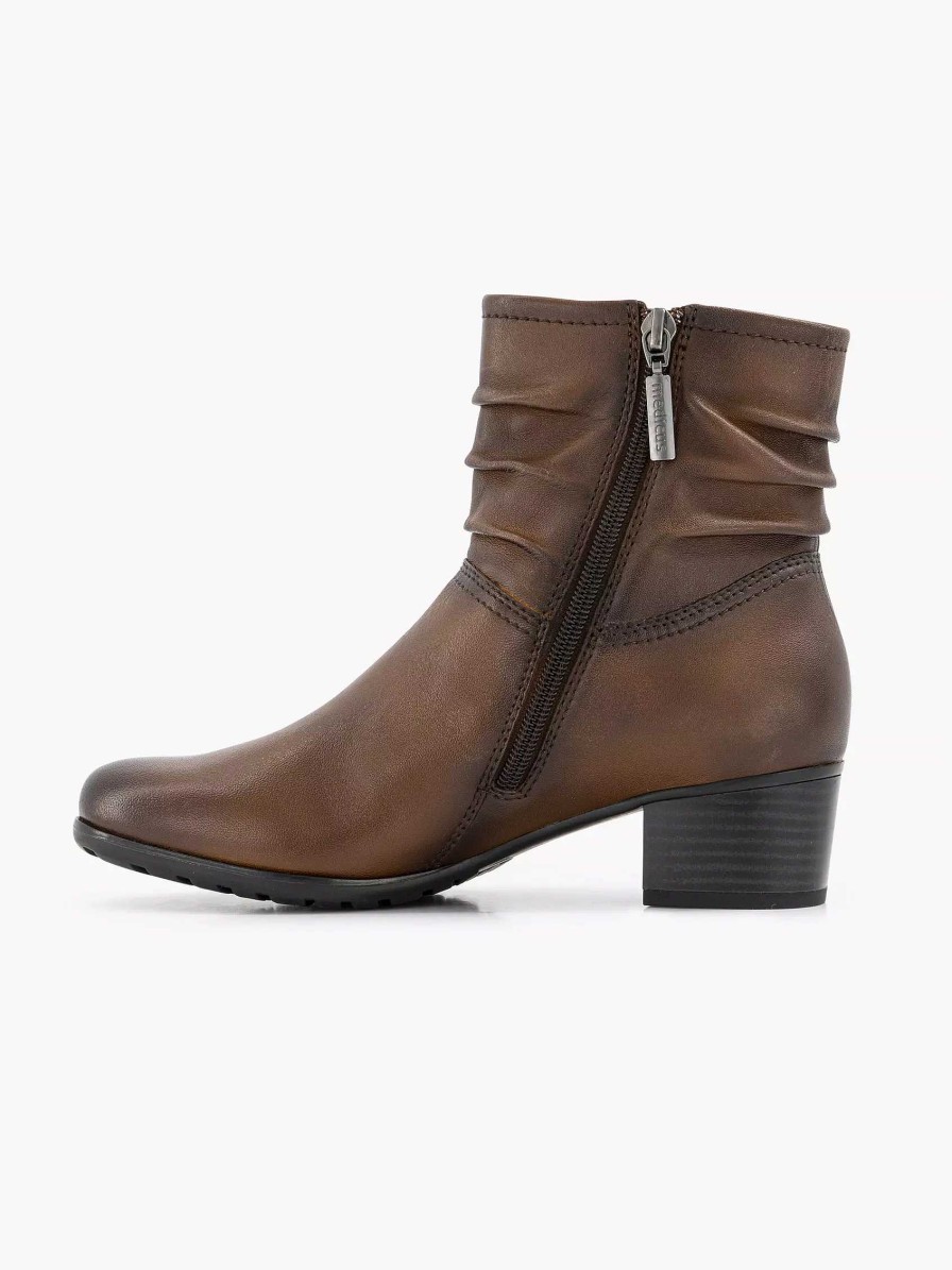 Ankle Boots & Boots | Medicus Dark Brown Leather Comfort Ankle Boots Heel