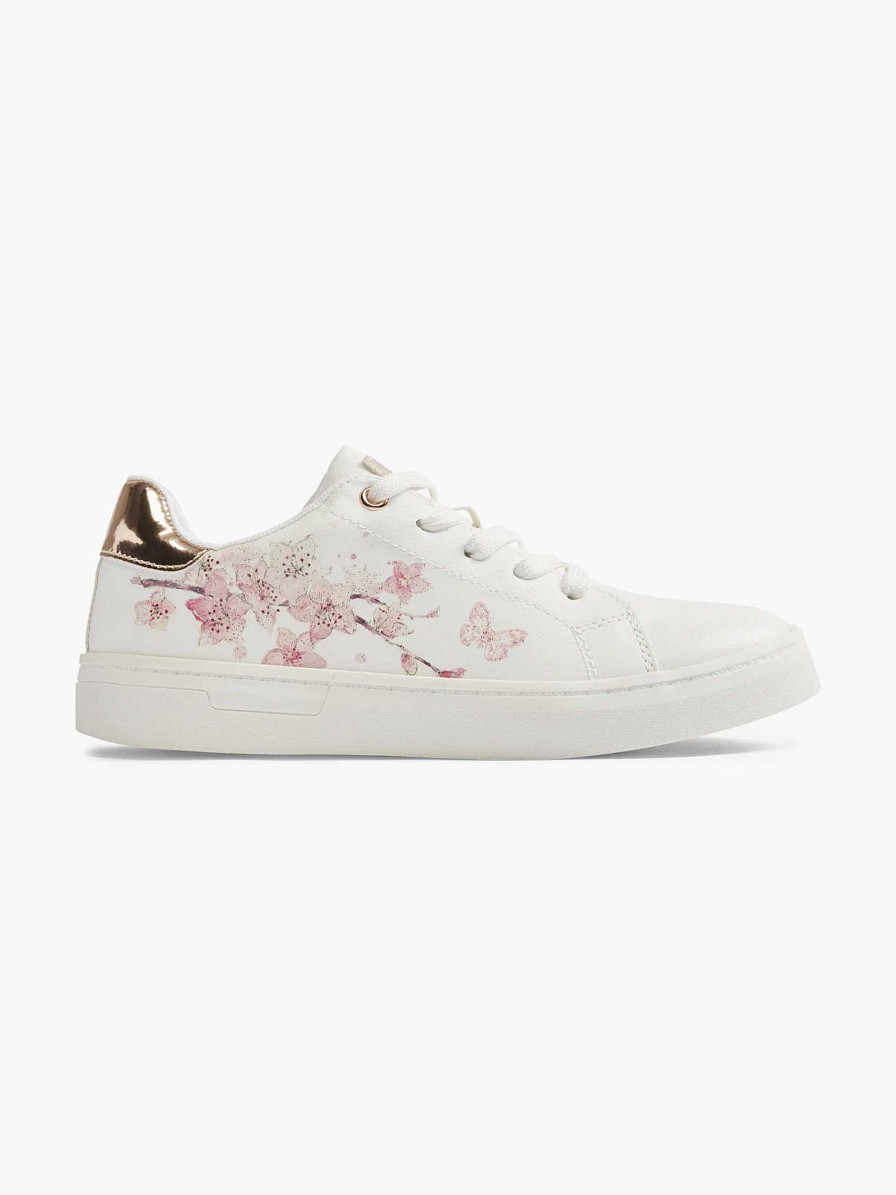 Boys' Shoes | Graceland White Sneaker Floral Print