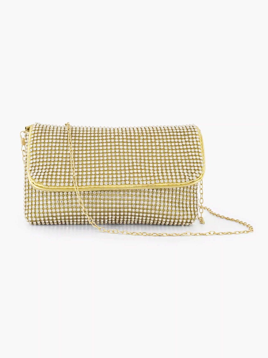 Online Exclusive Accessories | Graceland Golden Shoulder Bag Rhinestones