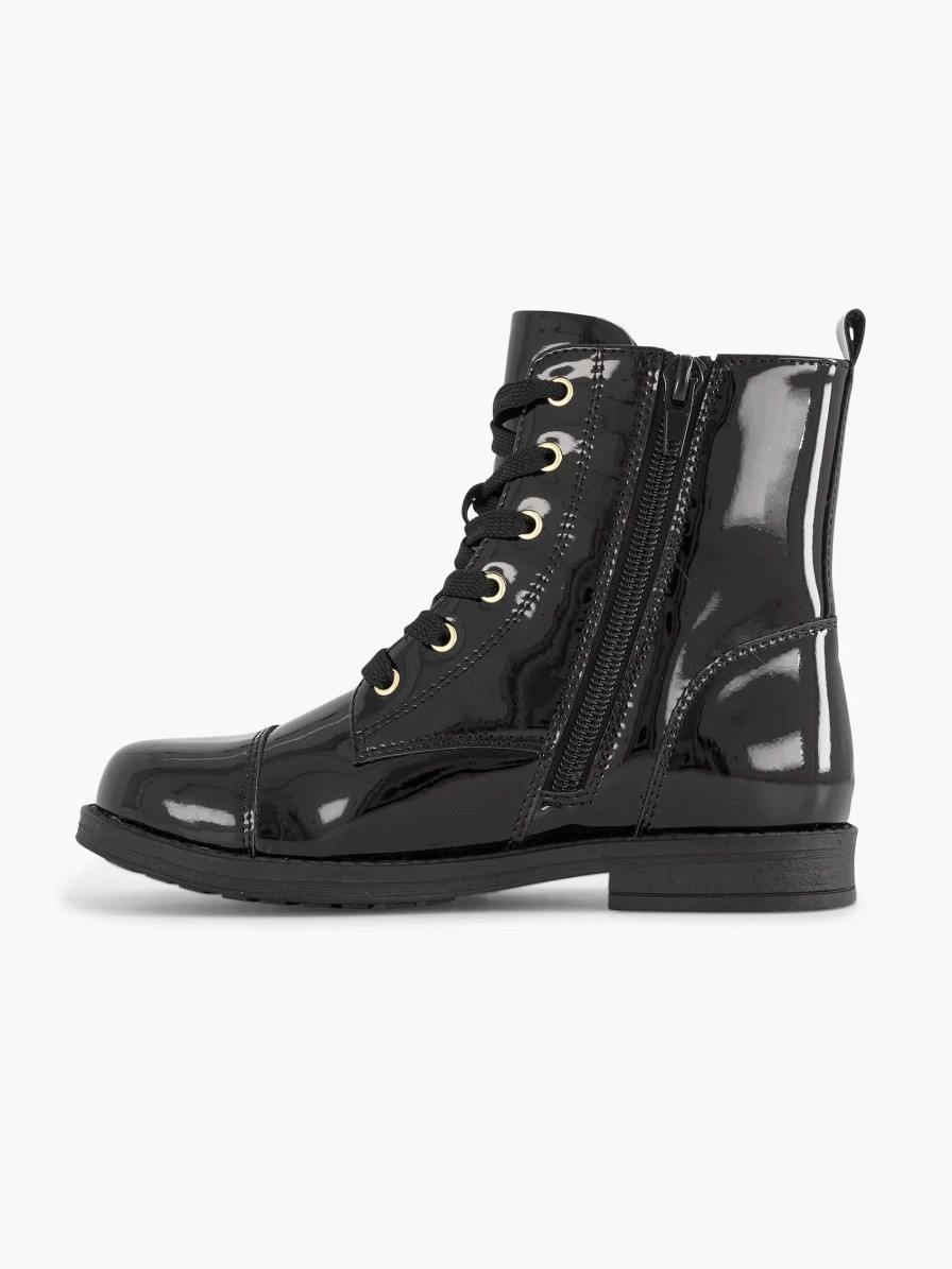 Boys' Shoes | Graceland Black Lace Boot Lacquer