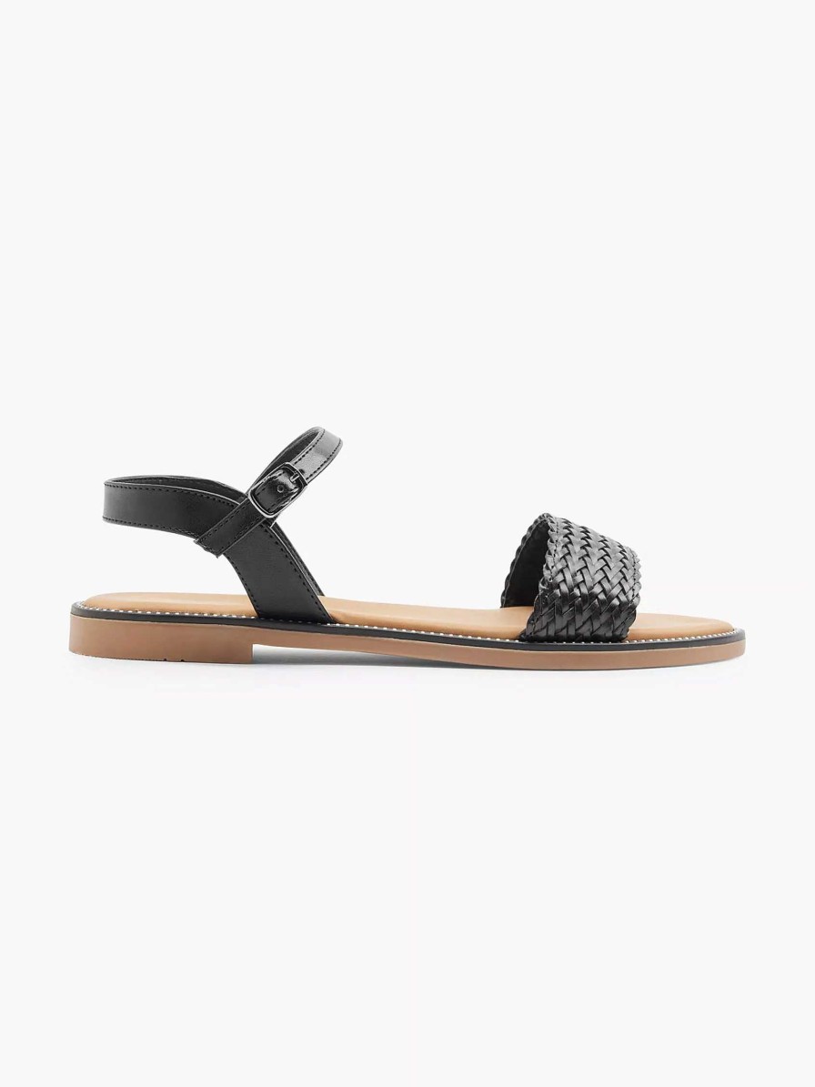 Sandals | Graceland Black Sandal Braided