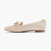 Loafers | 5th Avenue Beige Leather Loafer Decorative Necklace