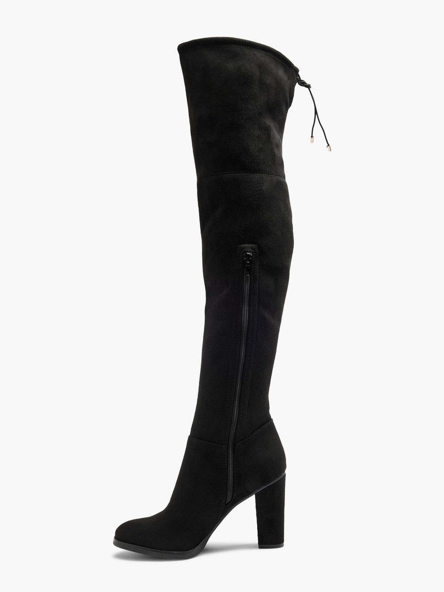 High Heels | Graceland Black Thigh High Boot Heel