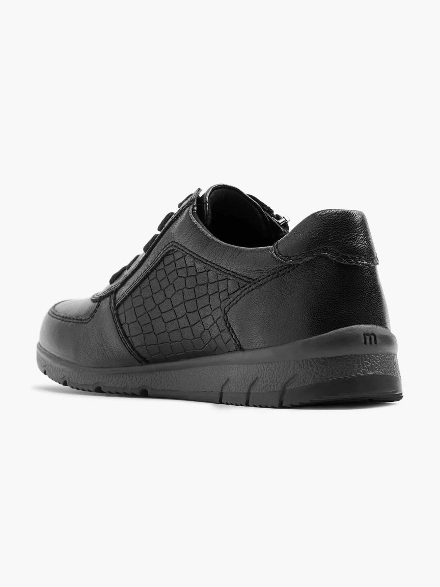 Comfort Shoes | Medicus Black Leather Comfort Sneaker