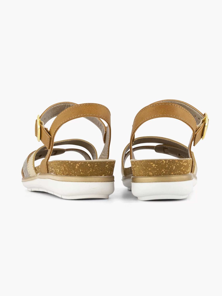 Sandals | Easy Street Camel Sandal Buckle Closure