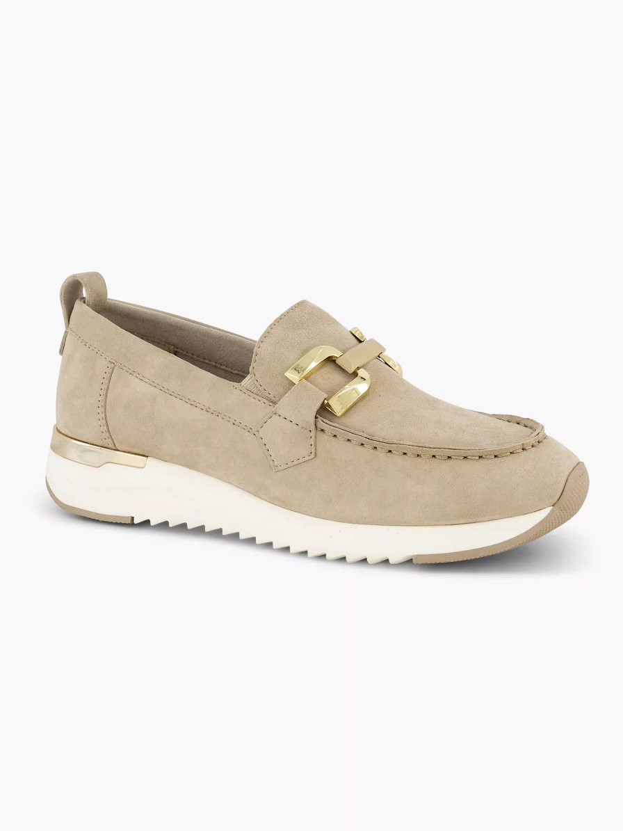 Comfort Shoes | Medicus Beige Leather Comfort Slip-On