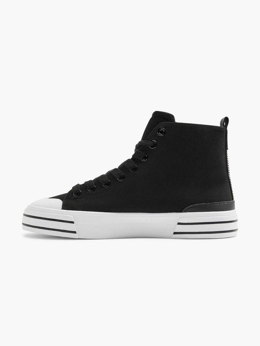 Sneakers | Graceland Black High Canvas Sneaker Heart