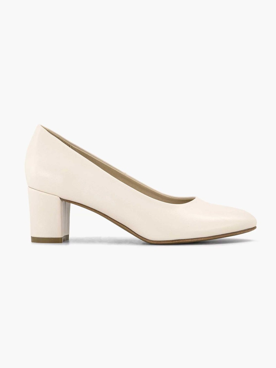 High Heels | Graceland Beige Pump Block Heel