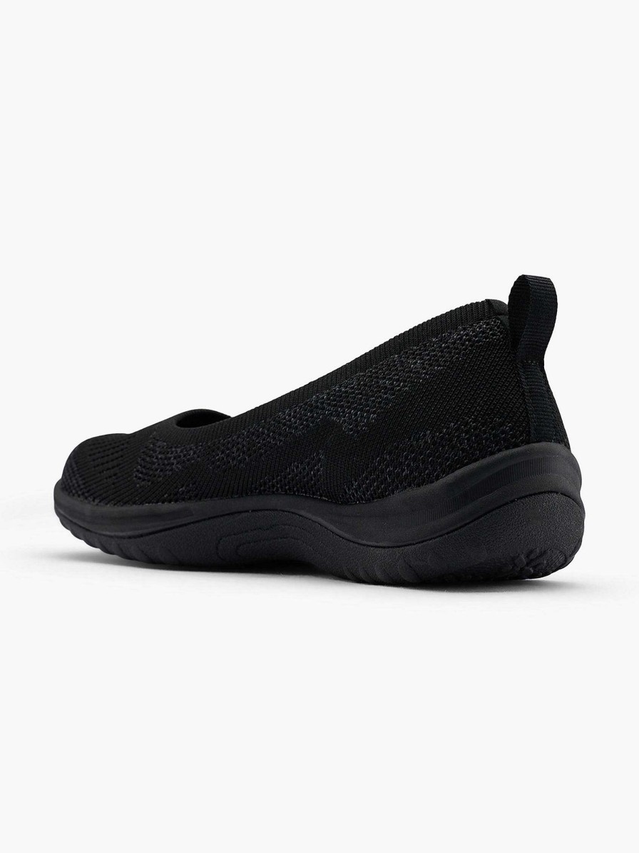 Loafers | Skechers Black Slip-On Memory Foam