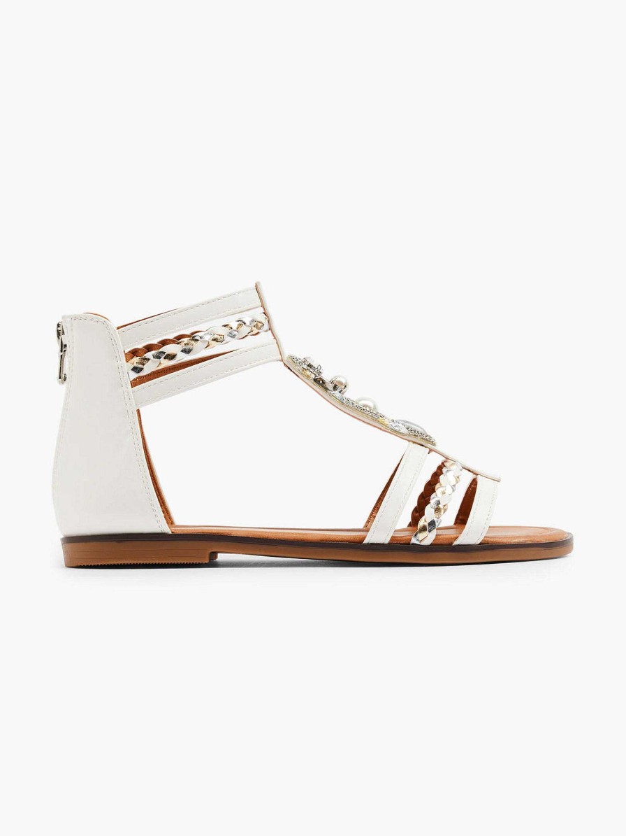 Sandals | Graceland White Sandal Stones