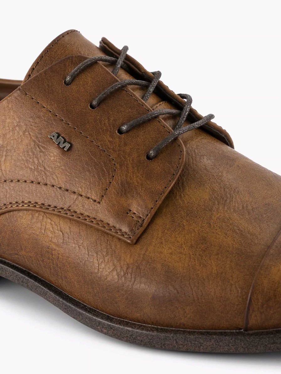 Dress Shoes | AM SHOE Cognac Lace-Up Shoe