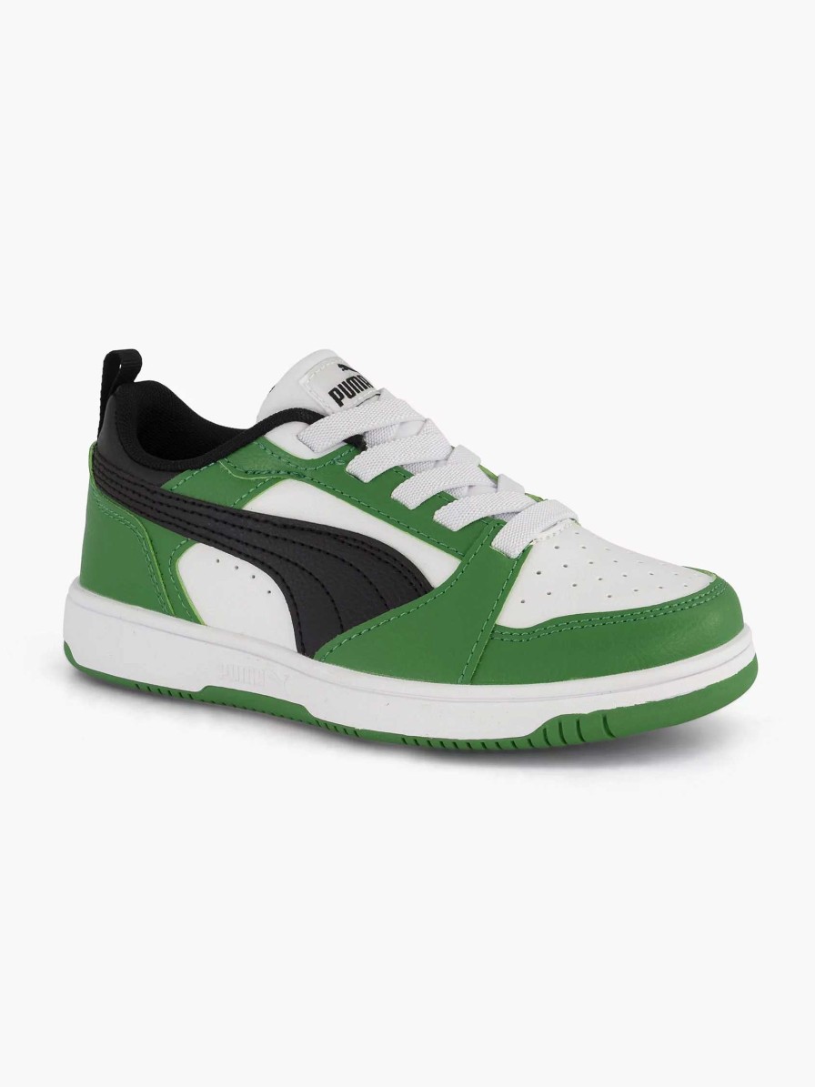 Baby Shoes | Puma Green Rebound V6 Lo Ac Ps