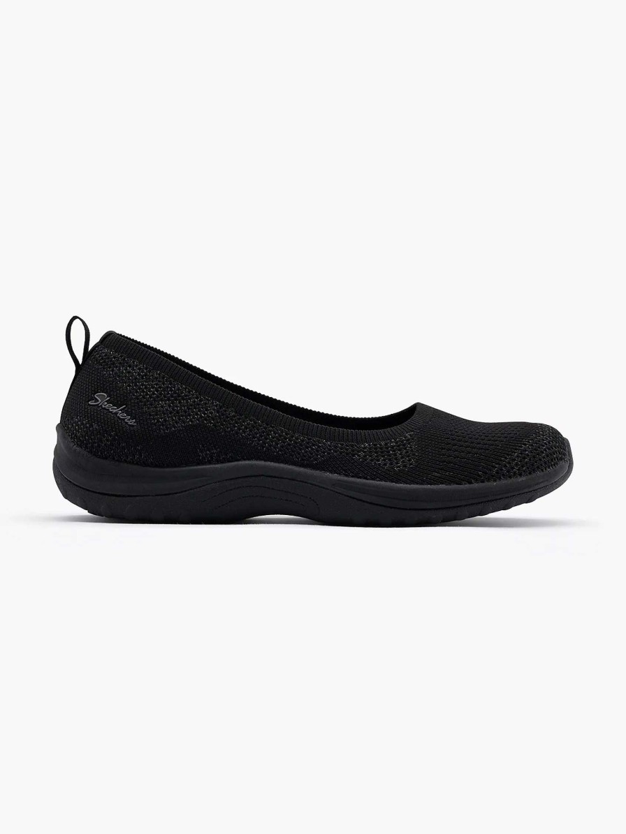 Loafers | Skechers Black Slip-On Memory Foam