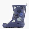 Boys' Shoes | Landrover Blue Rain Boot Smiley