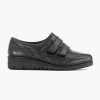 Sneakers | Medicus Black Leather Comfort Sneaker Velcro