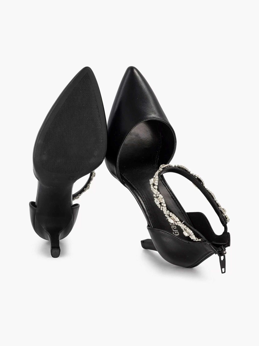 Pumps | Graceland Black Pump Stones