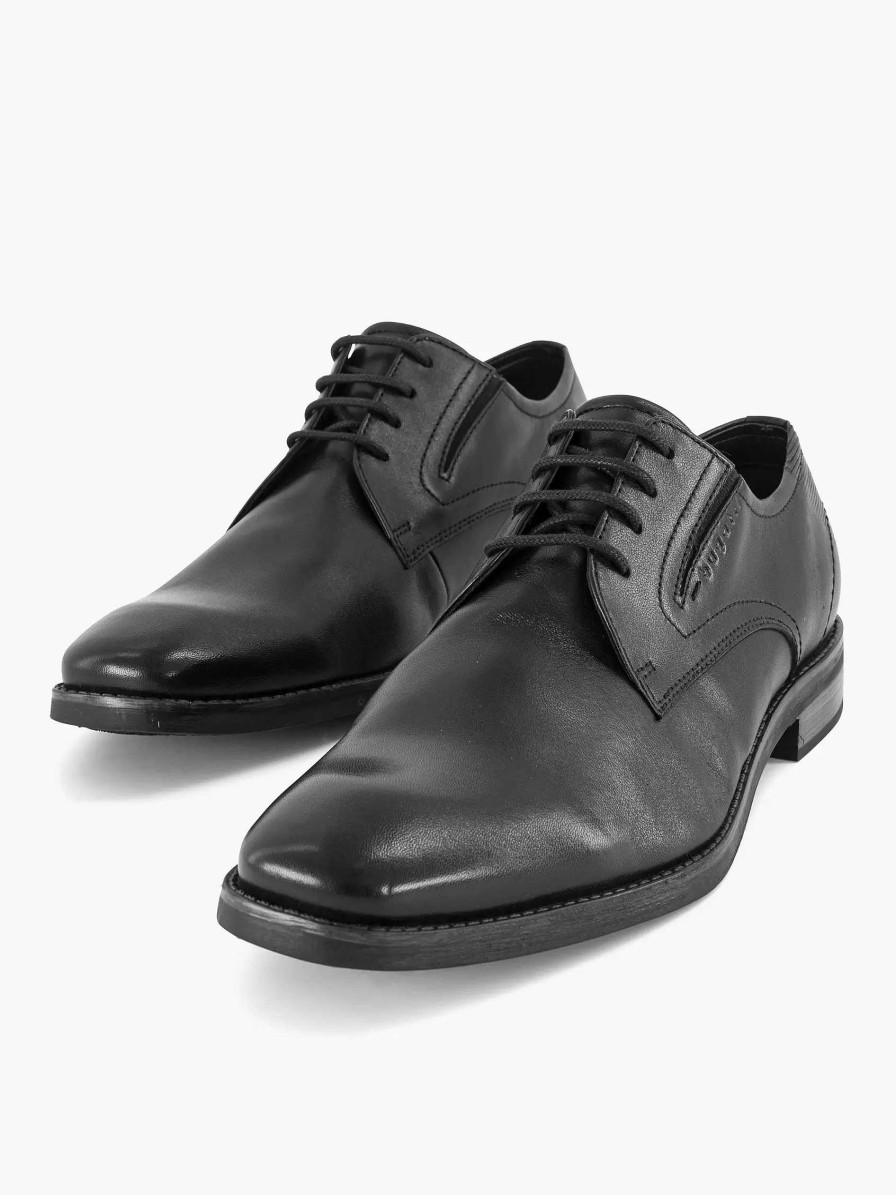 Dress Shoes | Bugatti Black Leather Lace-Up Shoe