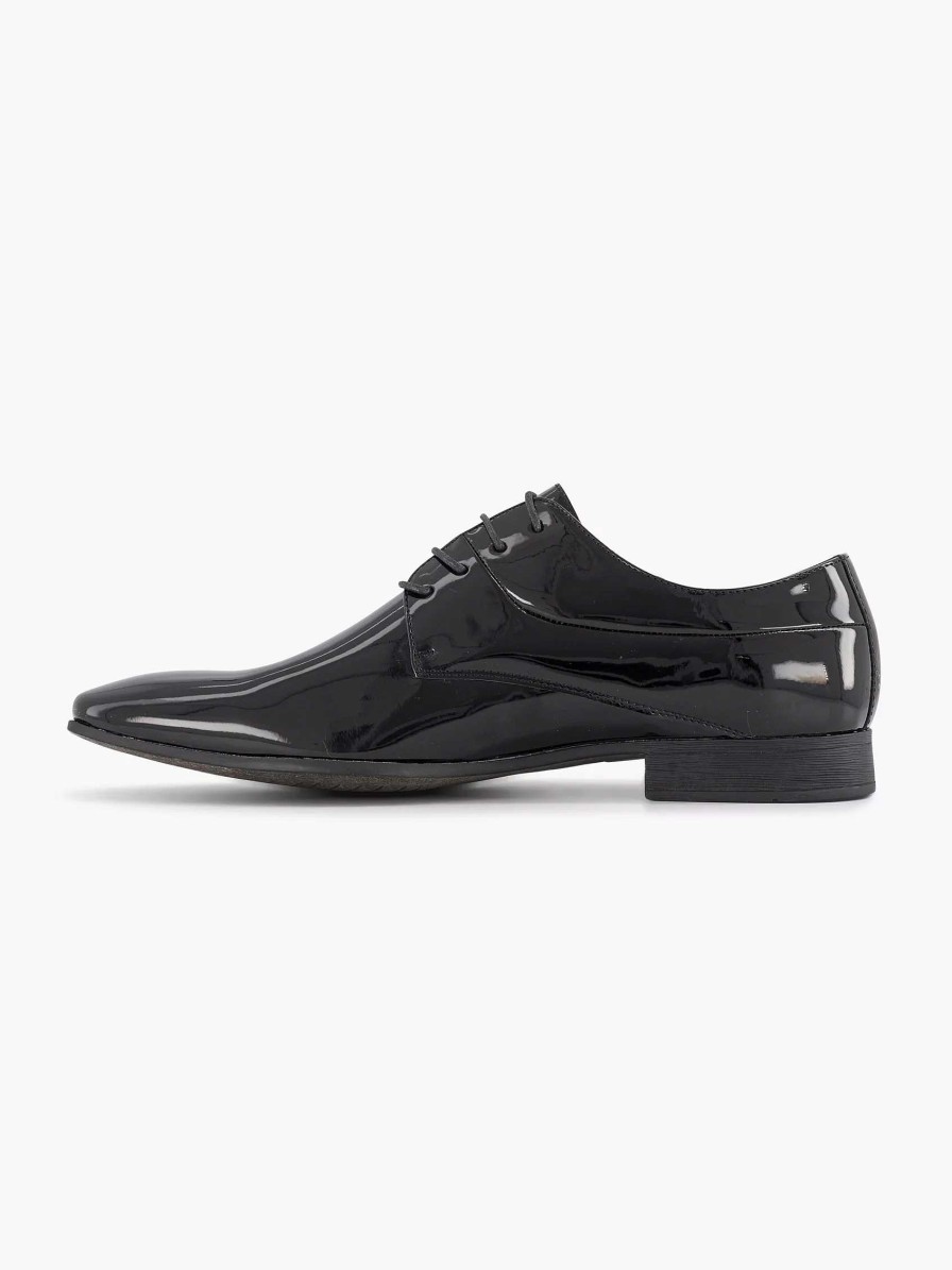 Dress Shoes | AM SHOE Black Lace-Up Shoe Lacquer