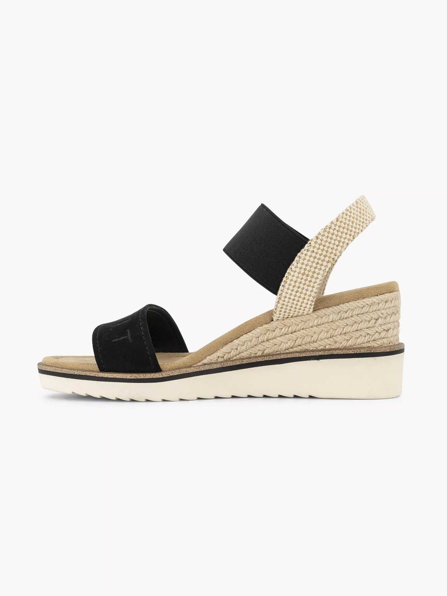 Sandals | Esprit Black Sandalette Wedge Heel