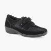 Comfort Shoes | Medicus Black Leather Comfort Slip-On Velcro