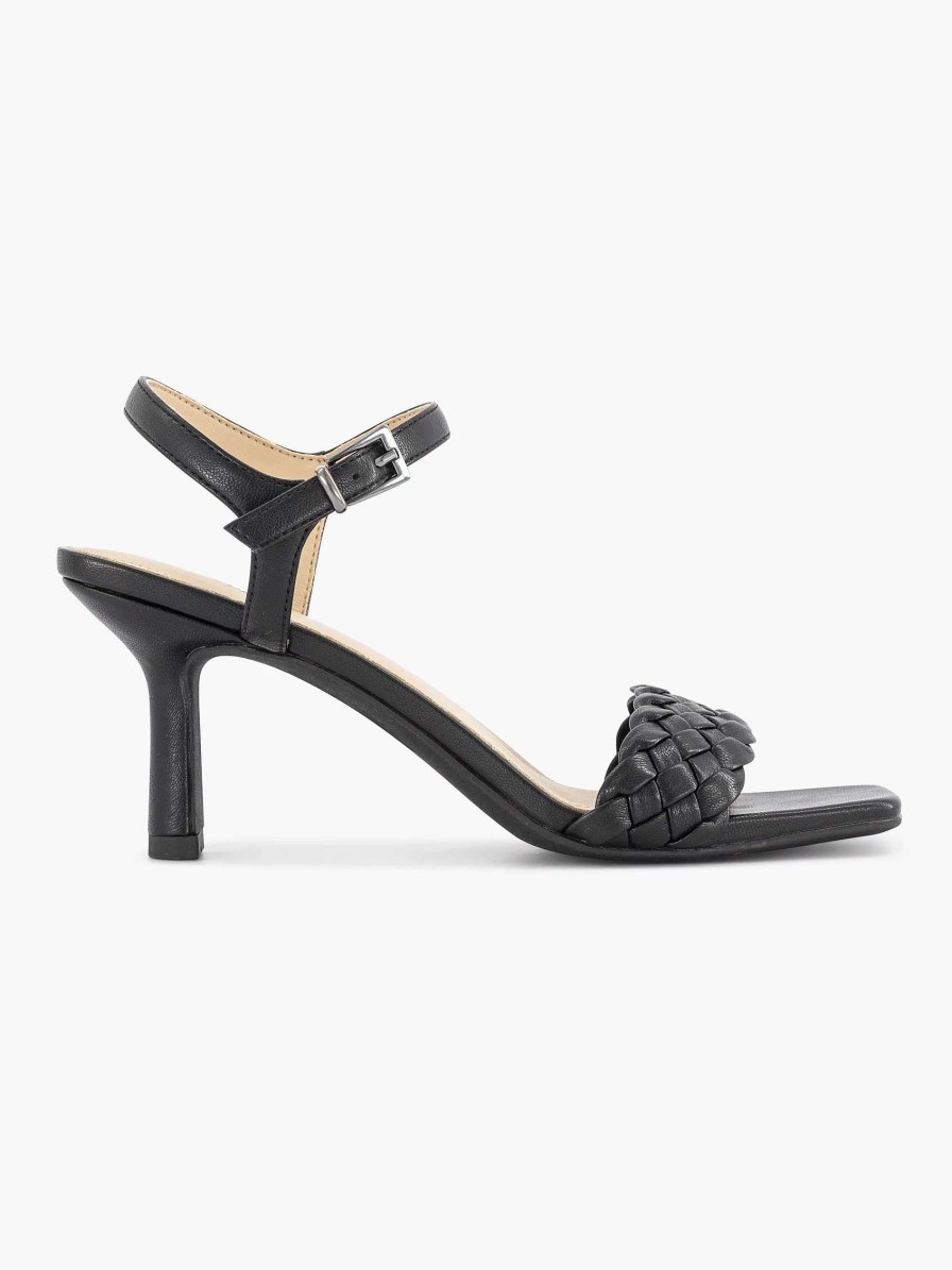 Sandals | Graceland Black Sandalette Braided