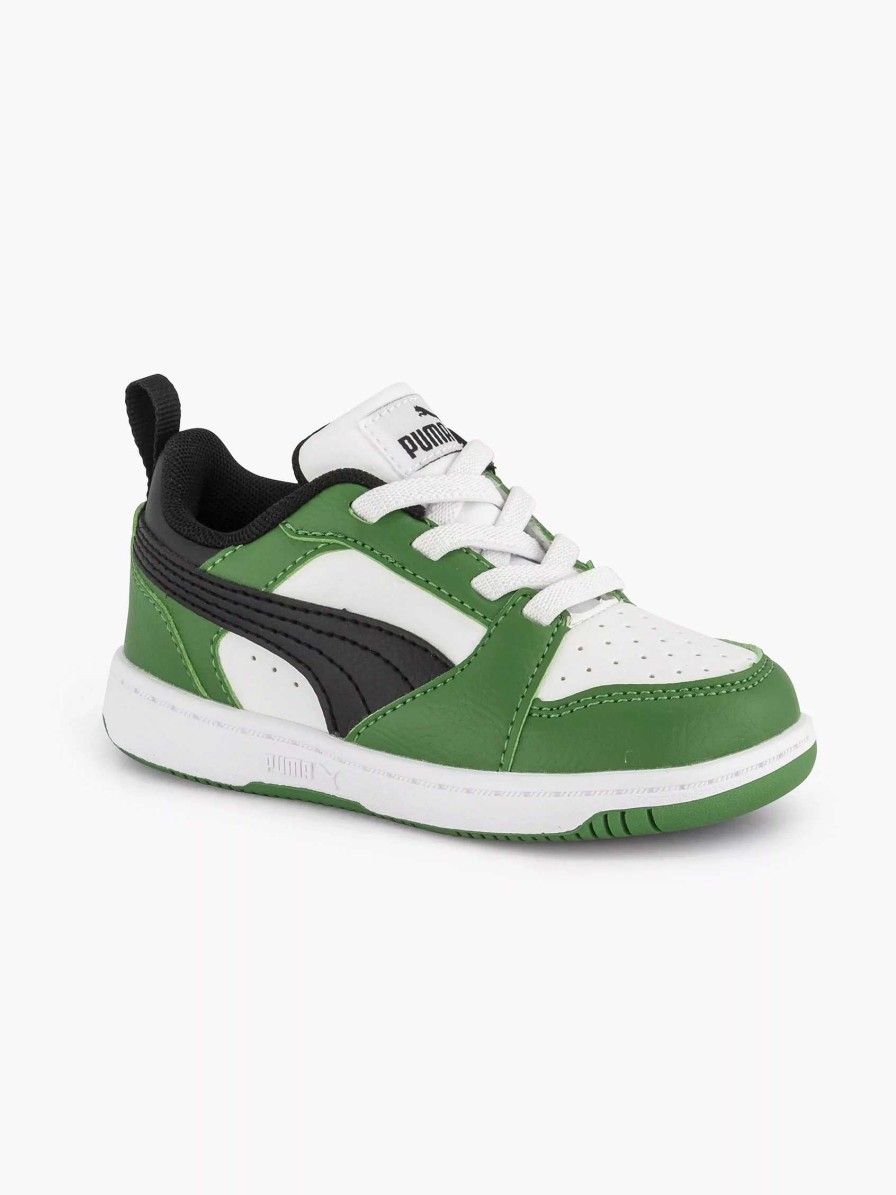 Boys' Shoes | Puma White Puma Rebound V6 Lo Ac Inf