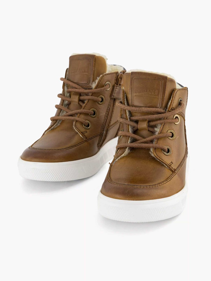 Baby Shoes | Vty Cognac Leather Sneaker