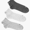 Socks | Puma Gray Quarter Plain 3 Pack 39-42