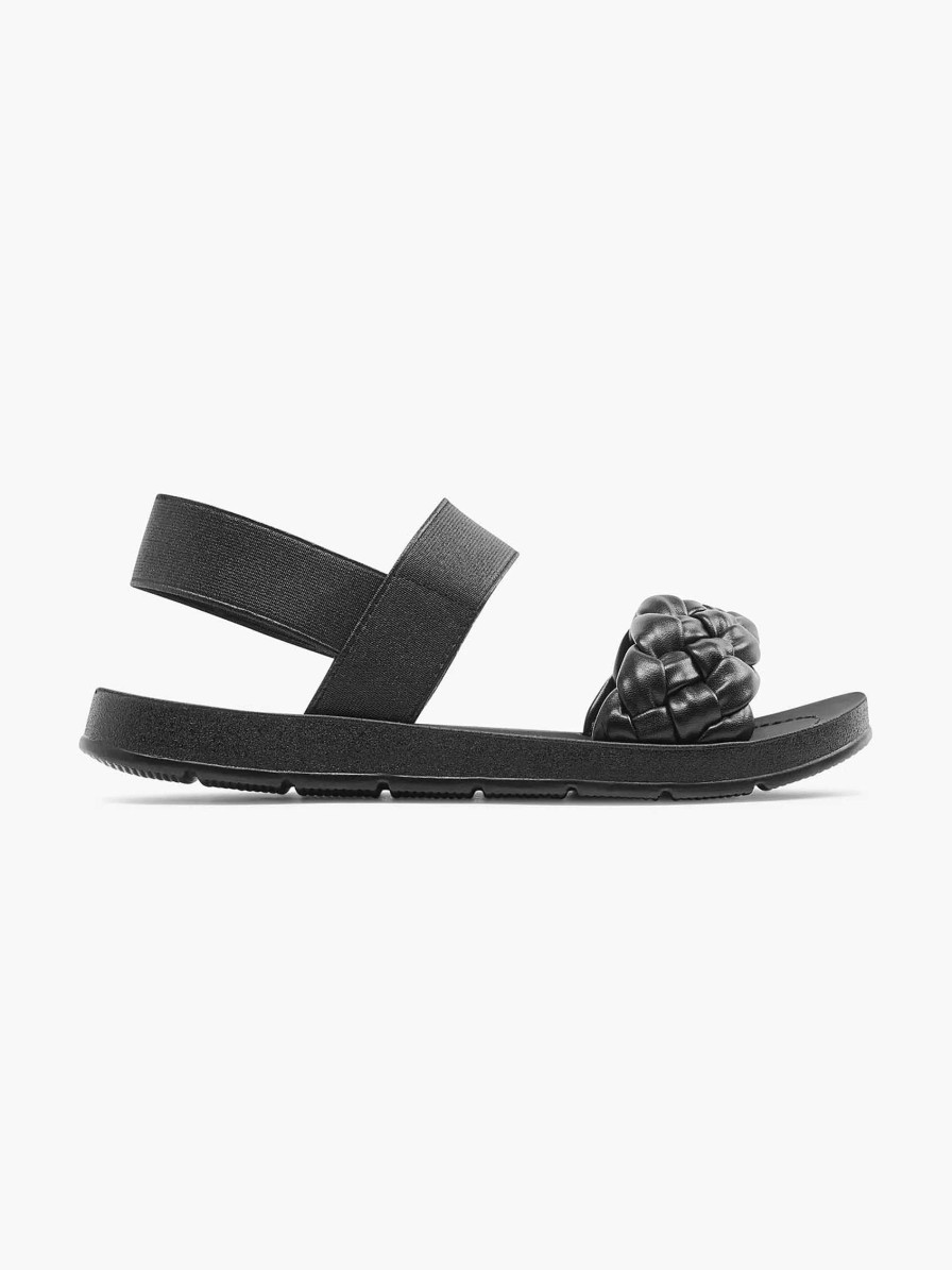 Sandals | Graceland Black Sandal Braided