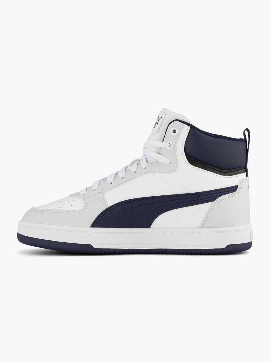 Boys' Shoes | Puma White Puma Caven 2.0 Mid Jr