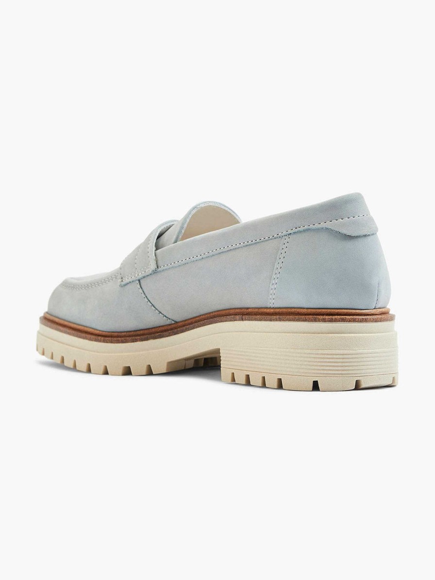 Loafers | 5th Avenue Light Blue Chunky Nubuck Loafer