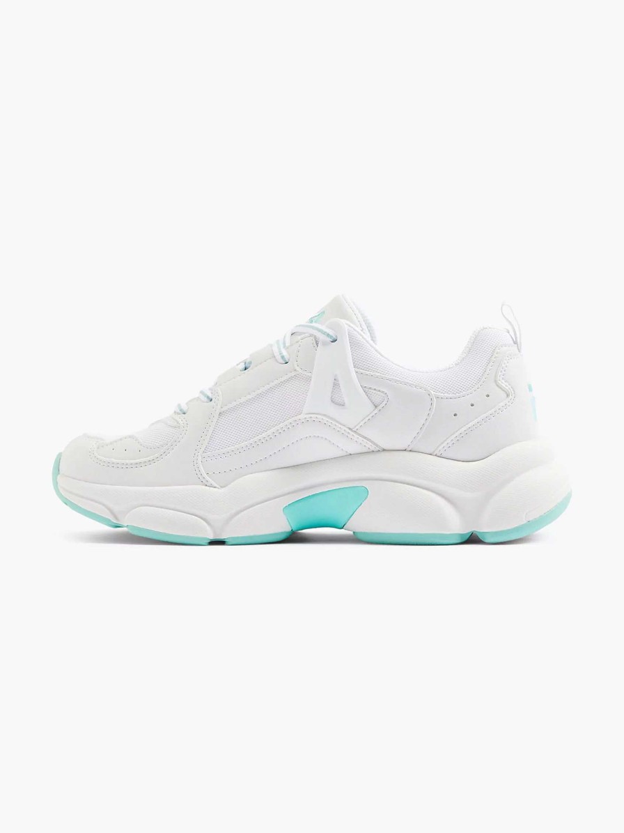 Sneakers | FILA White Chunky Sneaker Turquoise Sole