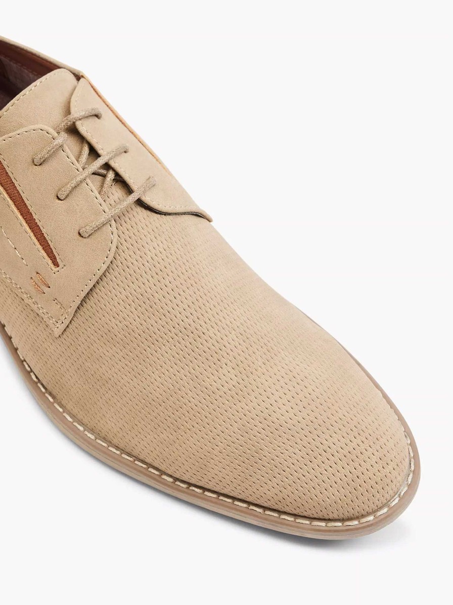 Dress Shoes | AM SHOE Sand-Colored Lace-Up Shoe