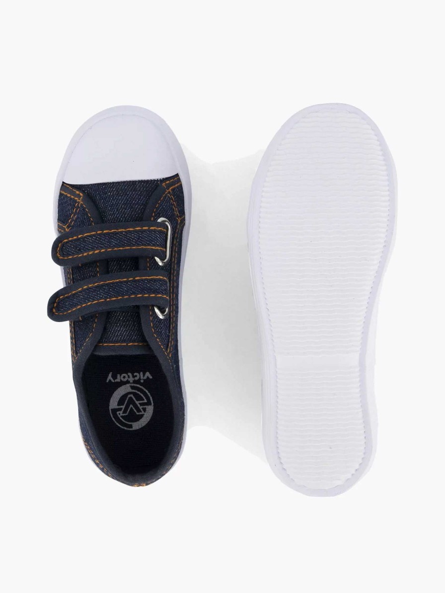 Boys' Shoes | Vty Jeans Blue Gym Shoe Velcro