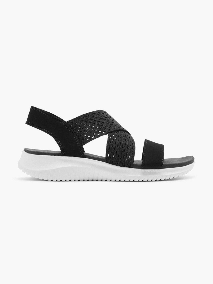 Sandals | Skechers Black Sandals Neon Star