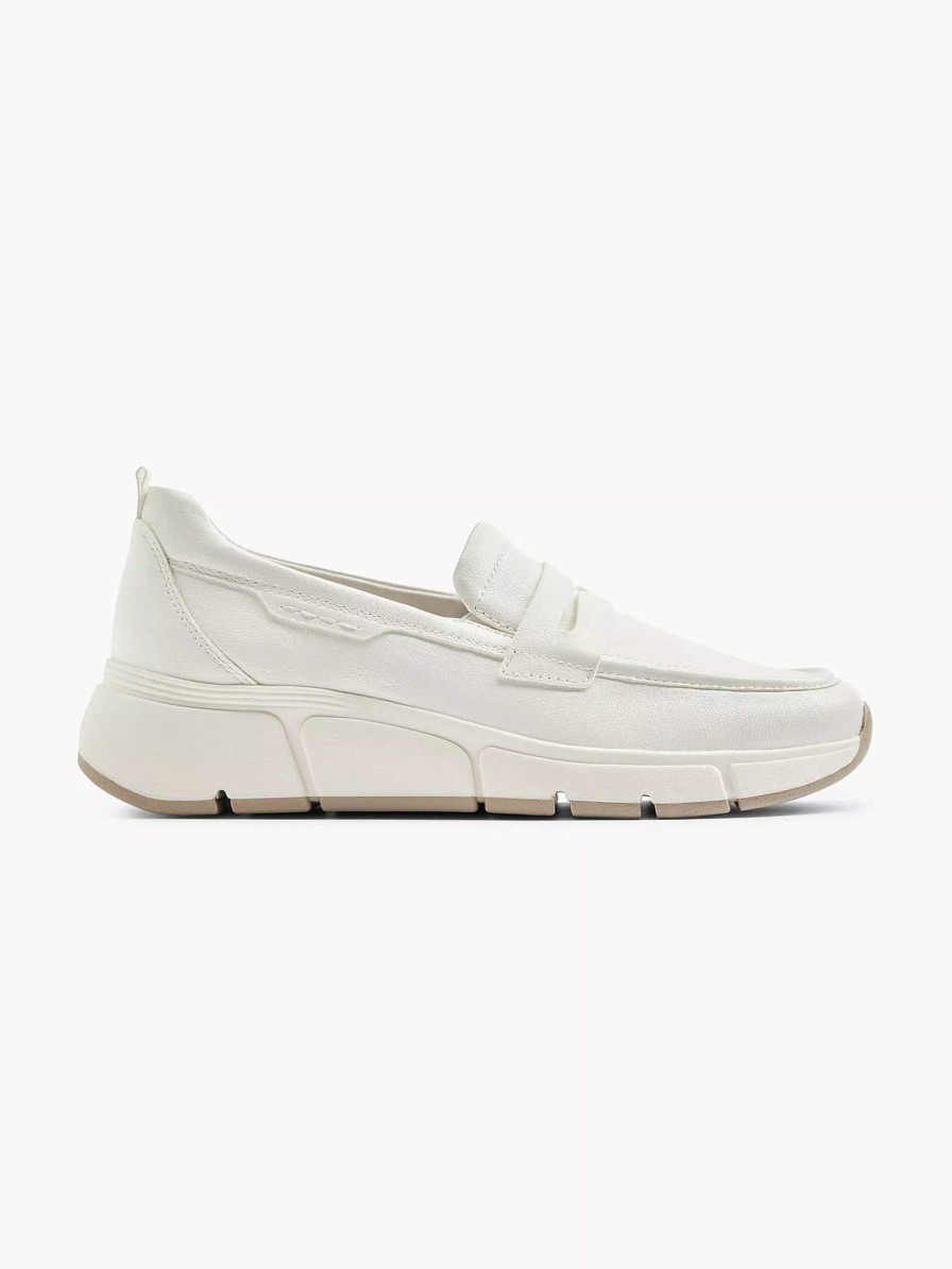 Comfort Shoes | Medicus White Leather Comfort Slip-On