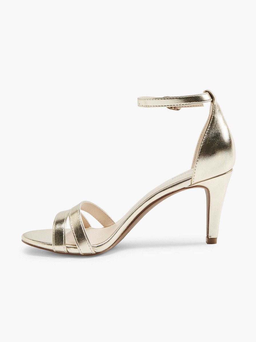 High Heels | Graceland Gold Sandalette Metallic