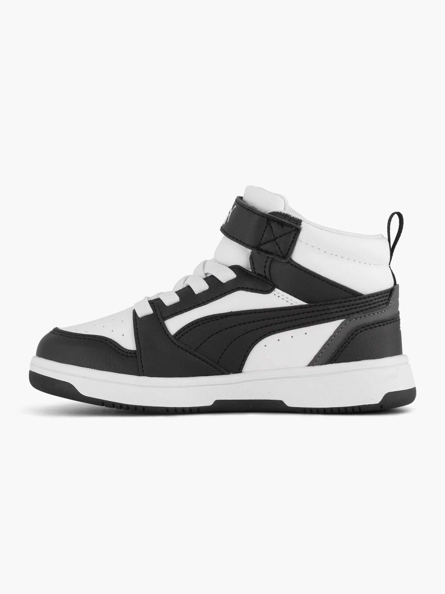 Boys' Shoes | Puma White Puma Rebound V6 Mid Ac+ Ps