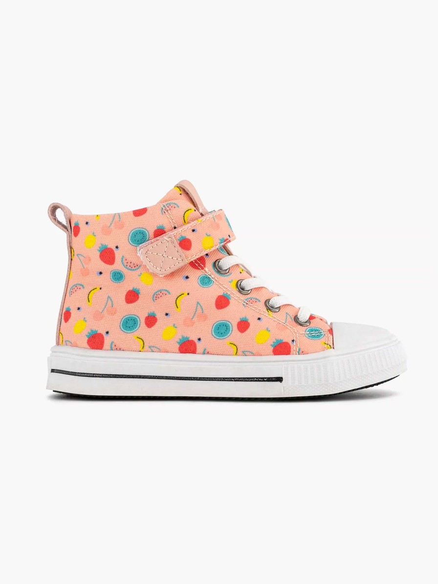 Boys' Shoes | Graceland Pink High Canvas Sneaker Fruit