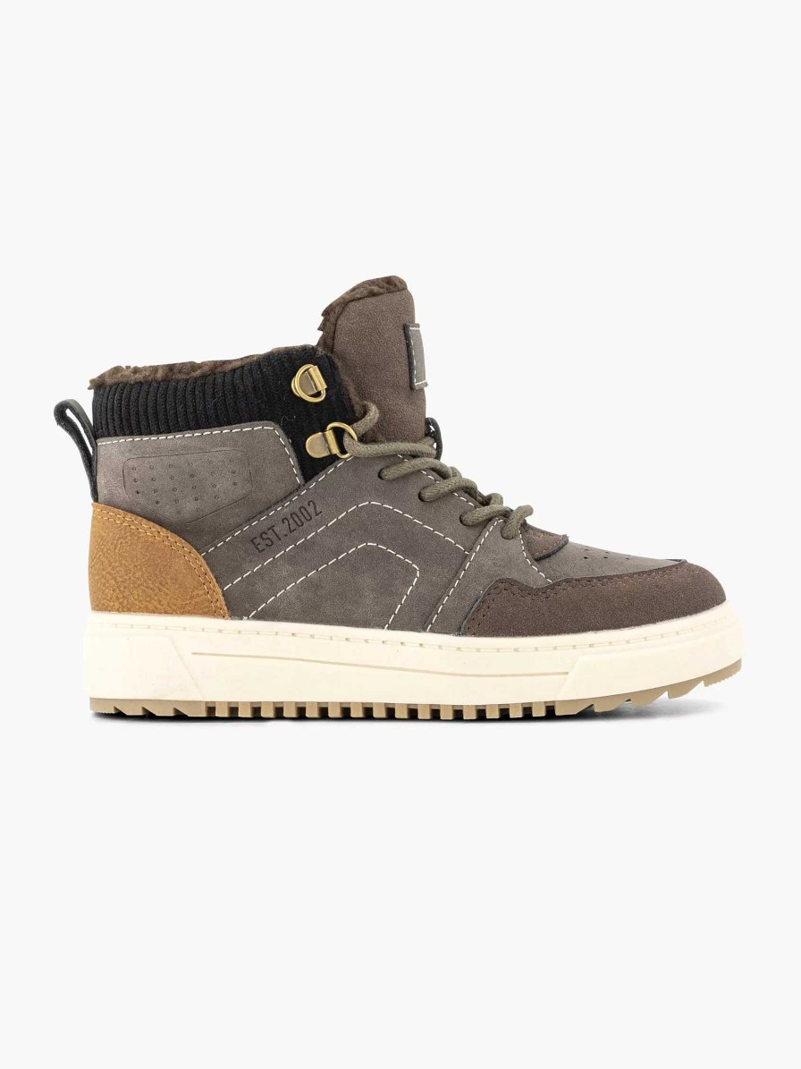 Boys' Shoes | Vty Dark Brown High Sneaker