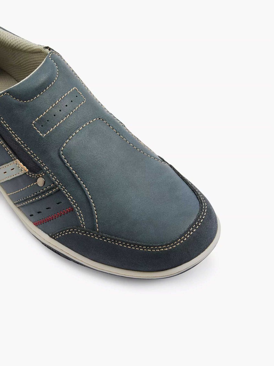 Loafers | Easy Street Dark Blue Comfort Slip-On