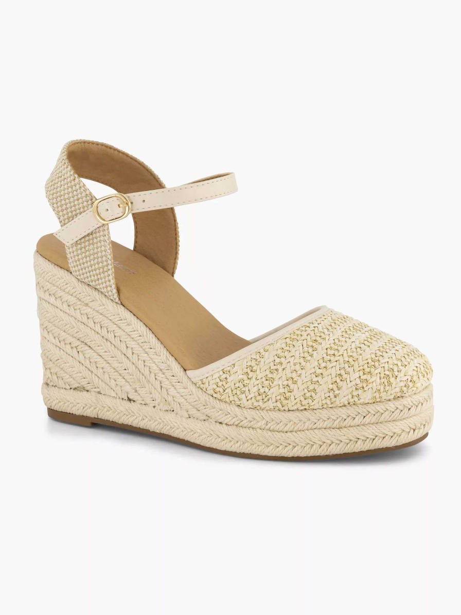 Pumps | Graceland Beige Sandal Wedge Heel