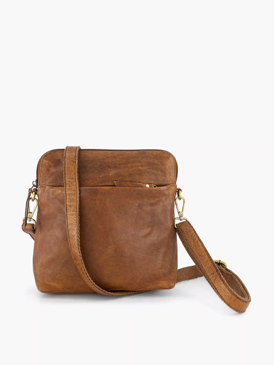 Online Exclusive Accessories | 5th Avenue Cognac Leather Shoulder Bag