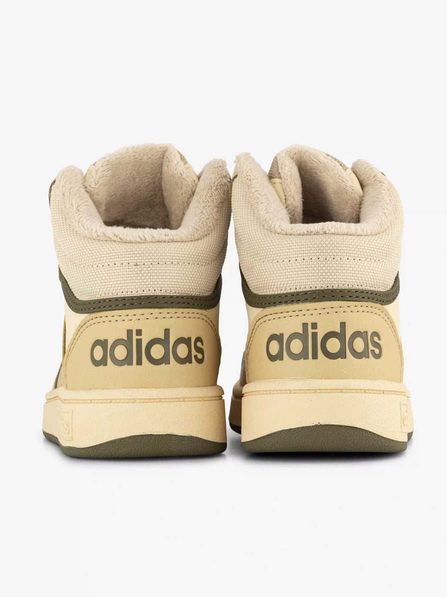 Boys' Shoes | adidas Beige Hoops Mid 3.0 K