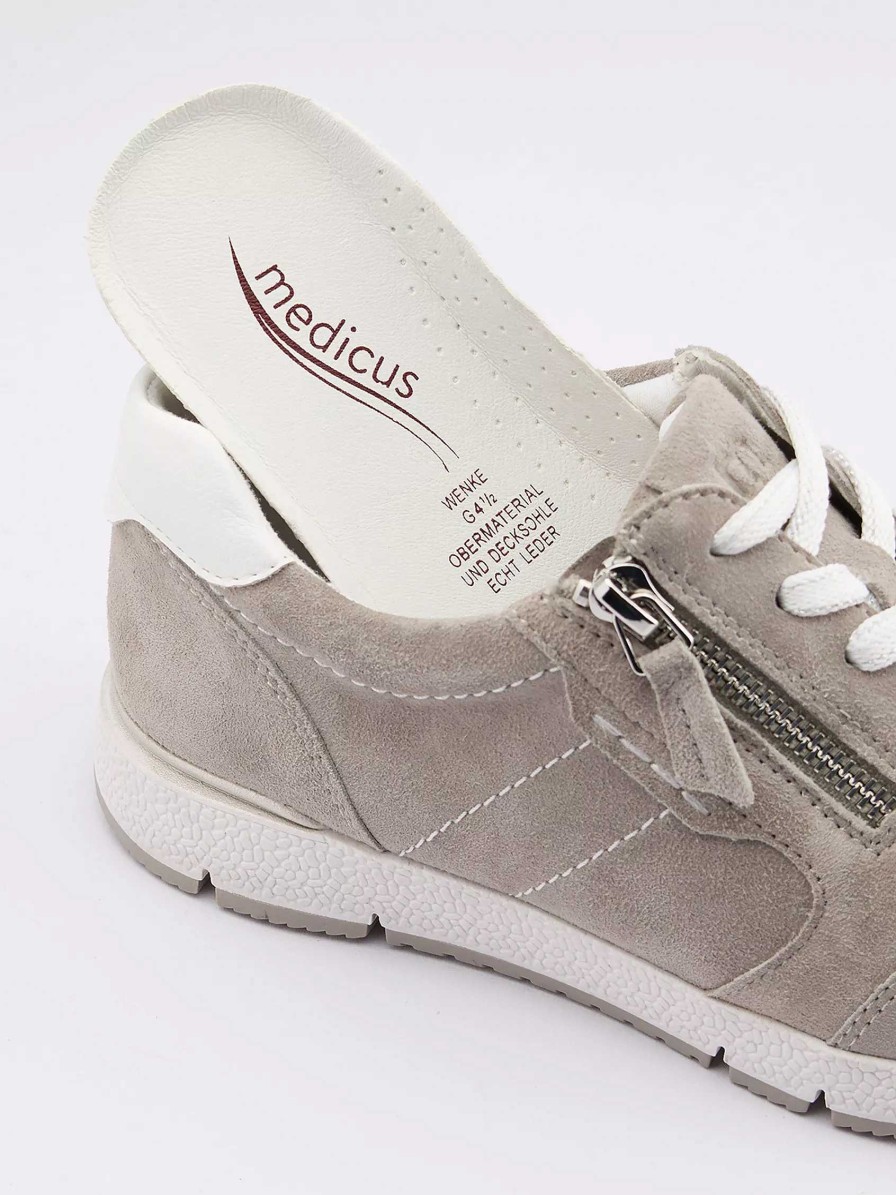 Comfort Shoes | Medicus Gray Leather Comfort Sneaker