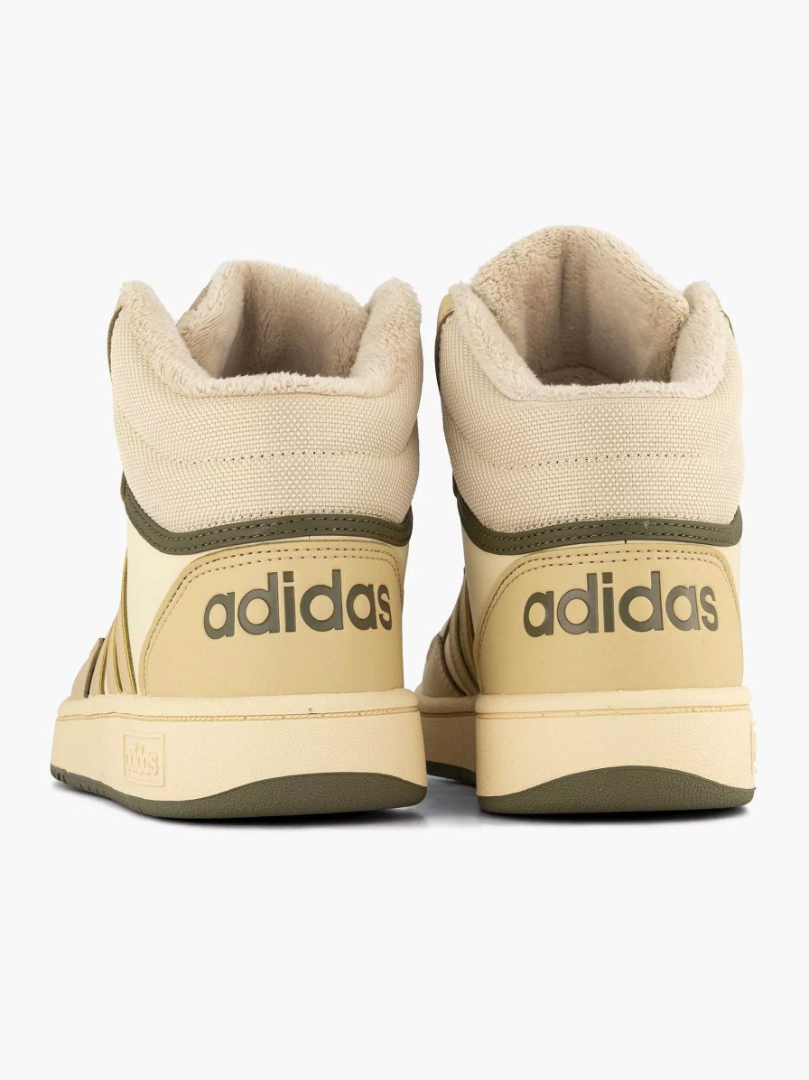 Boys' Shoes | adidas Beige Hoops Mid 3.0 K