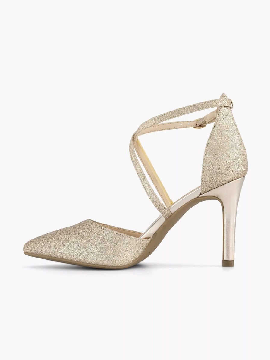 Pumps | Graceland Gold Pump Glitter