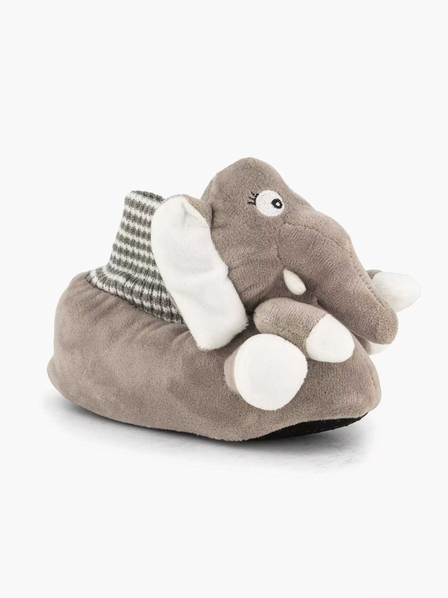 Boys' Shoes | Bobbi-Shoes Gray Slipper Elephant