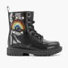 Boys' Shoes | Graceland Black Lace Boot Rainbow